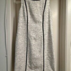 Karl Lagerfeld Black and White dress with "leather" strips